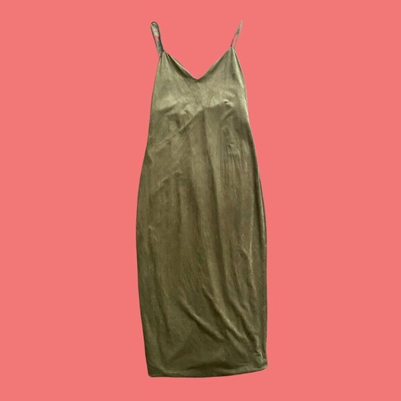 ✨ Olive Green Bodycon Slip Dress by Gilbert – Size M | Sleek & Sultry - Picture 2 of 7
